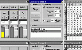 Bedienoberfläche der Steuerungs-SW